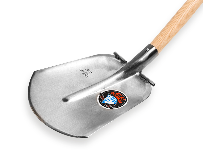 Steekbats Atlas Diamant 1/4 000 met ronde opstapjes, gepolijst, gehard met blijham dubbel gebogen 110cm