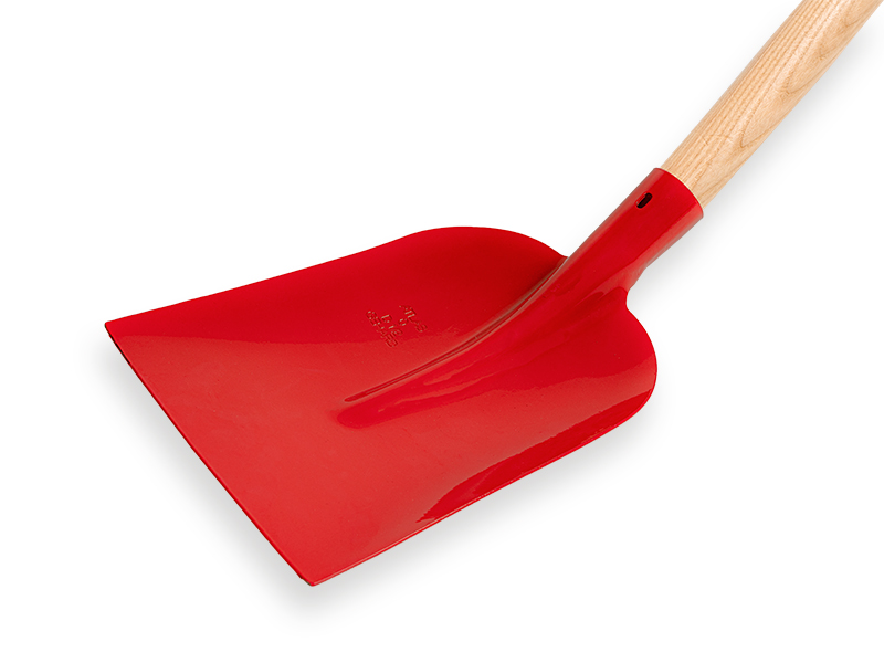 Betonschop ATLAS rood gelakt, gehard met ATLAS blijham dubbel  gebogen 110 cm