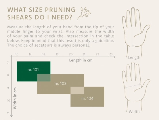 Professionele Snoeischaar Okatsune 101 met holgeslepen snijmes