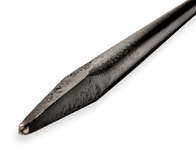 Gesmede koevoet, De Wit, lengte 150 x 3,0 cm. met klauw en punt