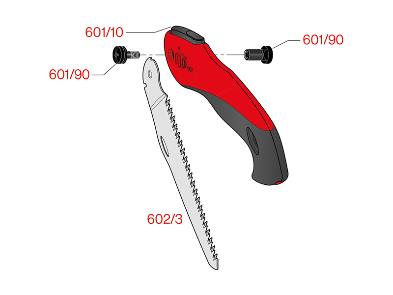 Snoeizaag / vouwzaag Felco 602 inklapbaar, bladlengte 16 cm, recht zaagblad