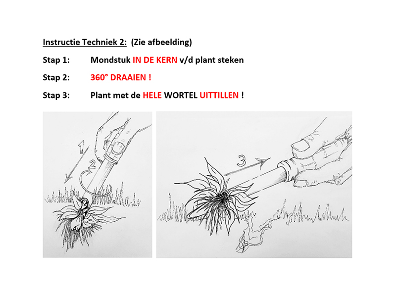 QS Onkruidsteker Quick & Simple. Roestvaststalen buis