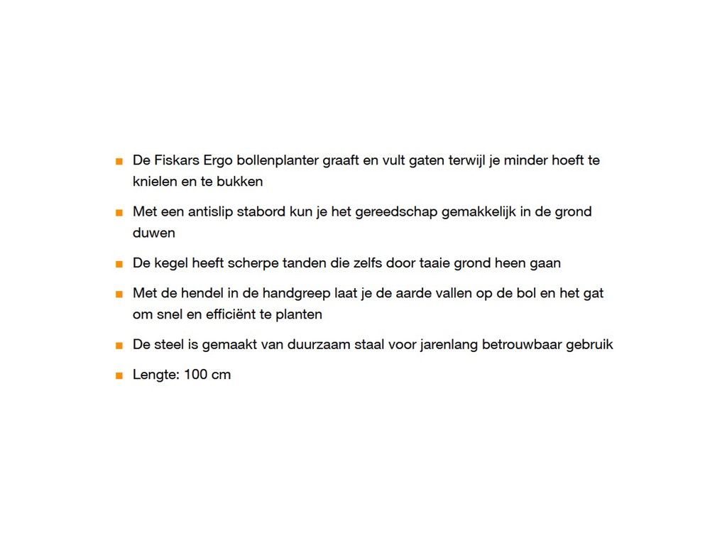 Bollenplanter Fiskars Ergo 100 cm, plantdiepte 15 cm