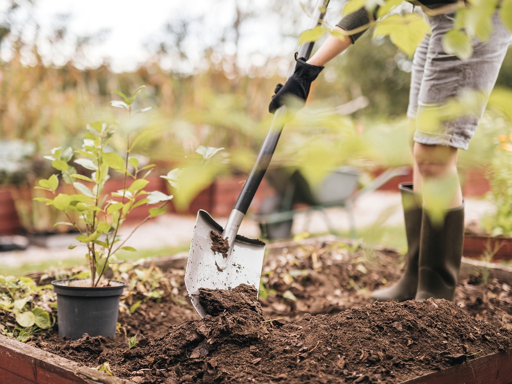 Fiskars Ergonomic Tuinspade spits