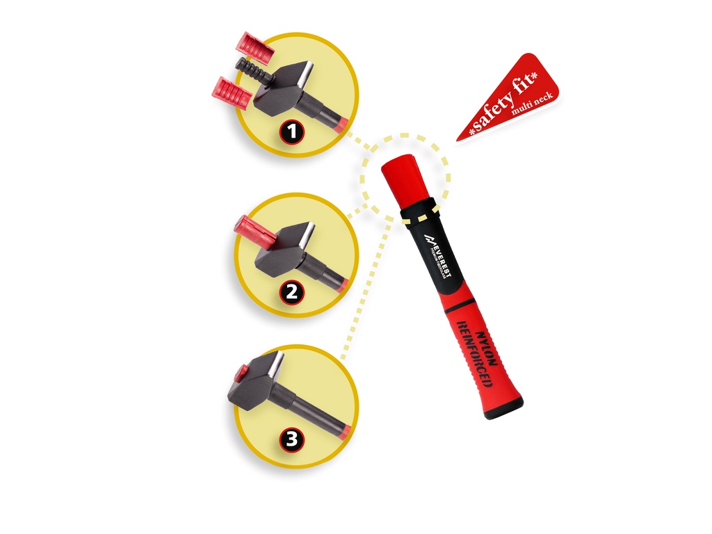 Vuisthamersteel Fiberglas voor EVEREST vuisthamer met rubber