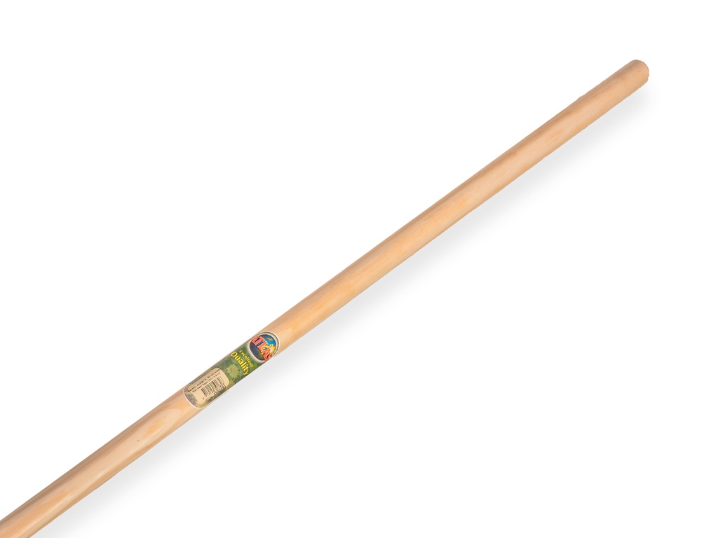 Bezem, model X, Solide met stokhouder, 40 cm breed PPN zwart/rood met steel 150 x 2,8 cm , ingekort op 0,5 cm