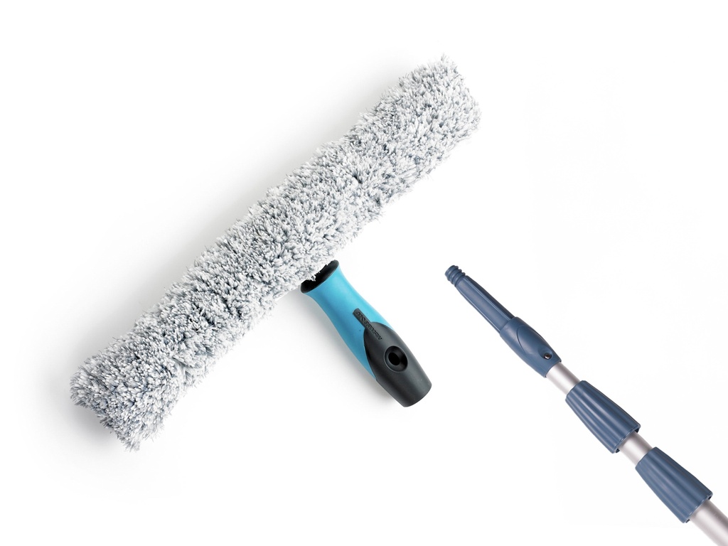 Raamwasser PRO MOERMAN 35 cm, met microvezel hoes en kunststof handgreep