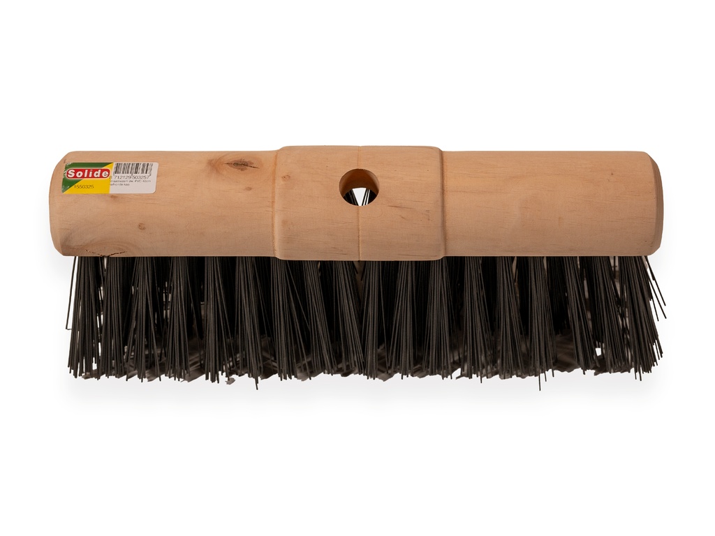 Straatbezem SOLIDE zwarte pvc 1,5 mm dik, 40 cm. breed, halfronde kap