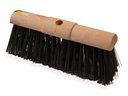 Straatbezem SOLIDE zwarte pvc 1,5 mm dik, 40 cm. breed, halfronde kap