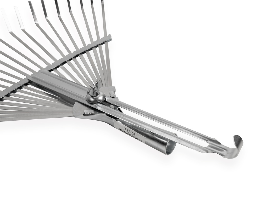 Bladhark ATLAS metaal verzinkt verstelbaar, 22 platte tanden, 28-42 cm breed, zonder steel