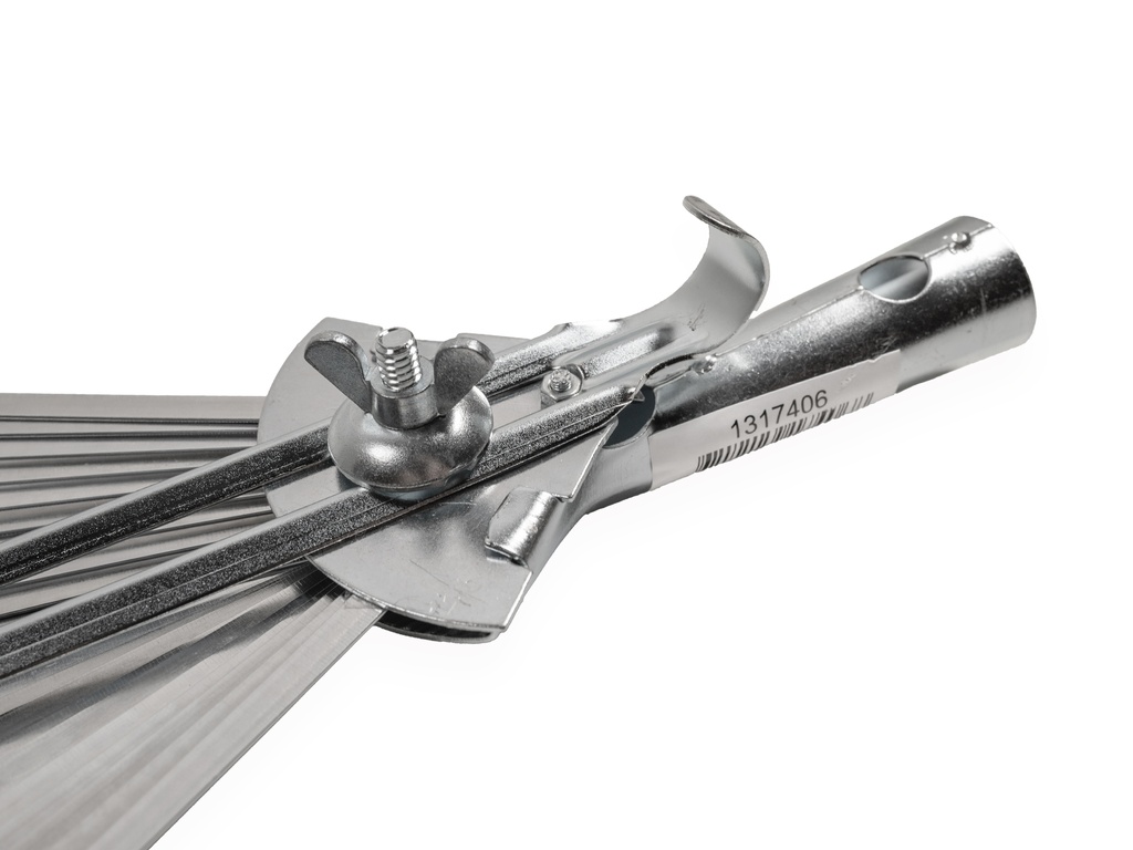 Bladhark ATLAS metaal verzinkt verstelbaar, 22 platte tanden, 28-42 cm breed, zonder steel