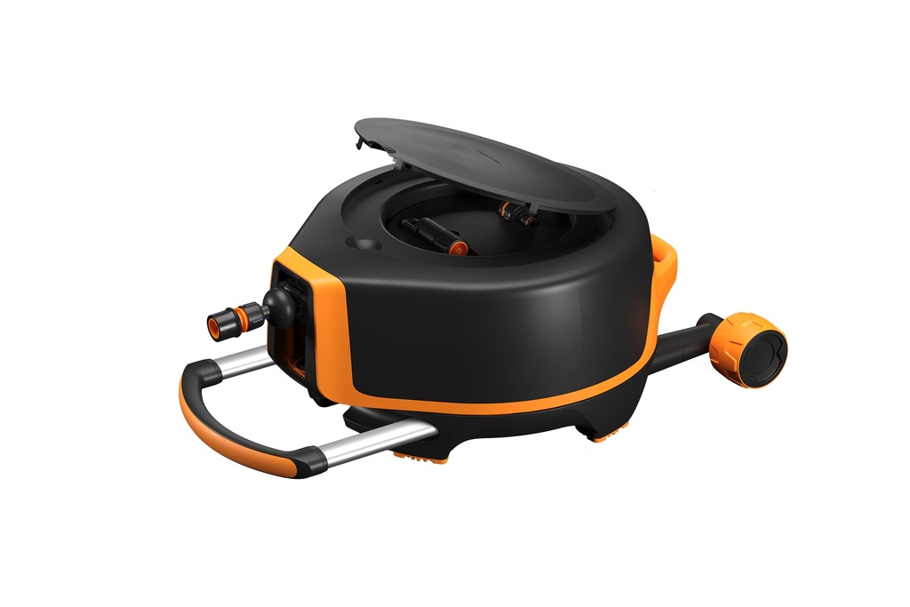 Automatische slanghaspel XL met wielen incl. 20m tuinslang
