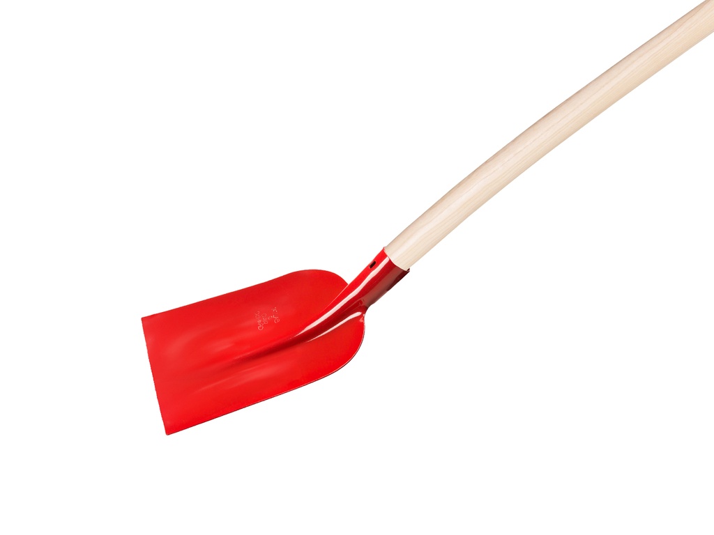Betonschop ATLAS 1/2 0 rood, extra gehard, met ATLAS schopsteel 120 cm gebogen