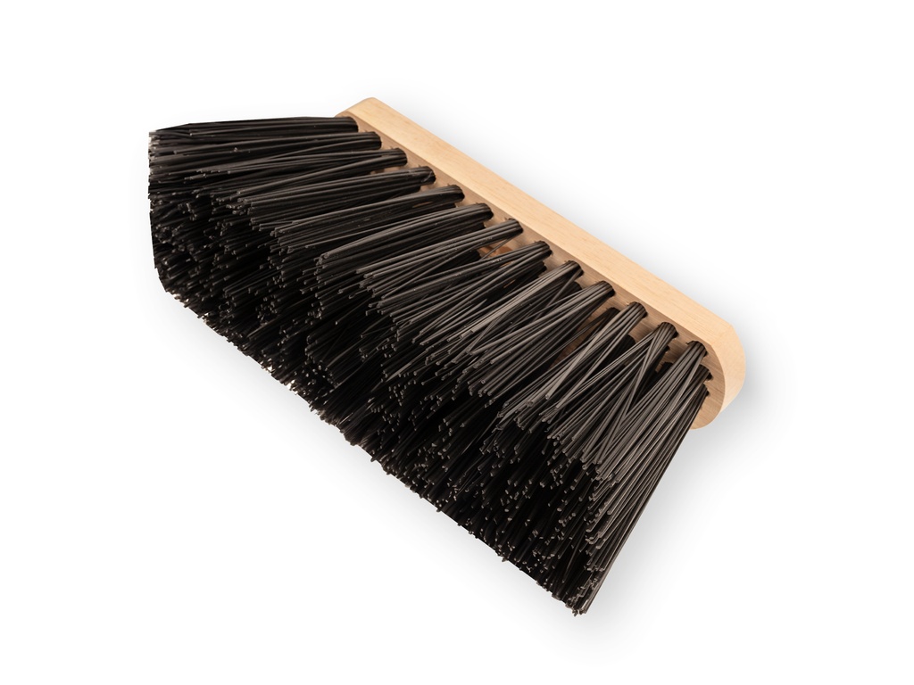 Straatbezem SOLIDE PVC zwart 30 cm, vezeldikte 1,5 mm, vlakke kap, zonder steel. FSC 100%