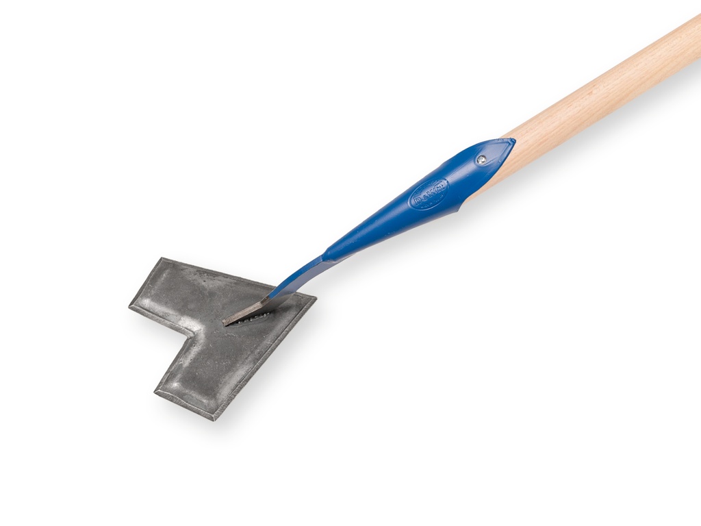 Schoffelwieder DE WIT 14 cm, met steel 170 x 3,0 cm en doorgestoken hilt