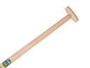 Stratenmakersbats ATLAS 1/2 000 gehard, blank gelakt, met ATLAS Blijhamsteel 110 cm extra dubbel gebogen