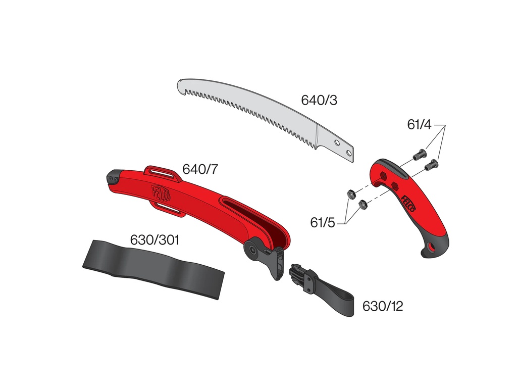 Snoeizaag FELCO 640, met gebogen zaagblad 27 cm