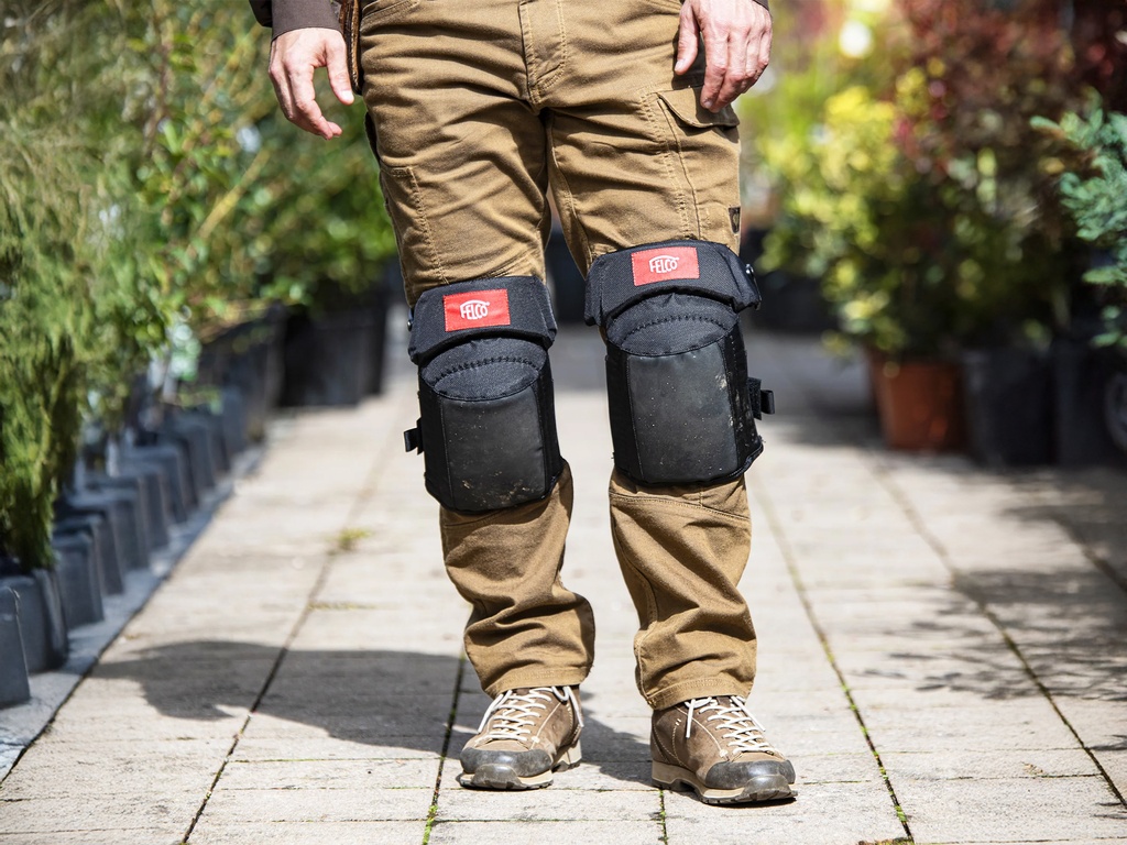 Kniebeschermers FELCO 711, nylon-rubber cap, gelschuimvulling (per paar)