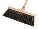 Straatbezem SOLIDE PVC zwart 40 cm, vezeldikte 1,5 mm, vlakke kap met TAUARI steel 160 x 2,8 cm