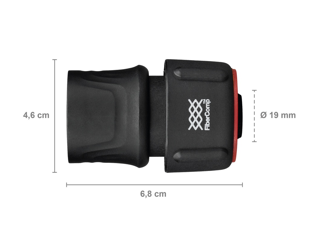 FISKARS slangkoppeling FiberComp 19 mm FLOW