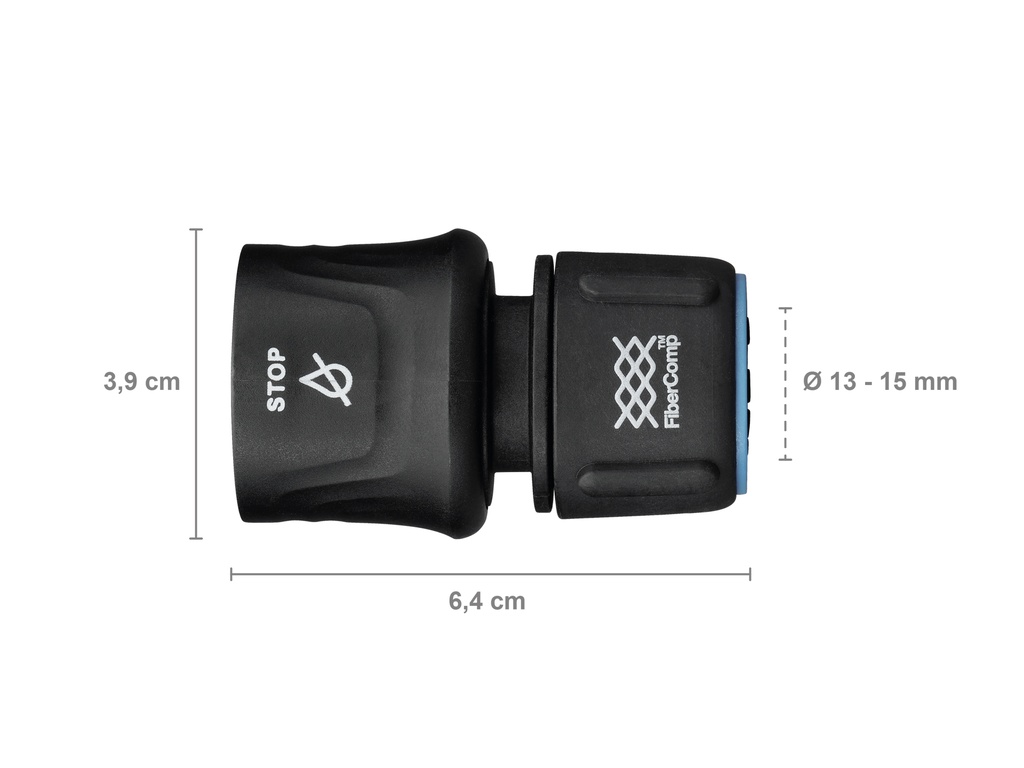 FISKARS slangkoppeling FiberComp 13-15 mm STOP
