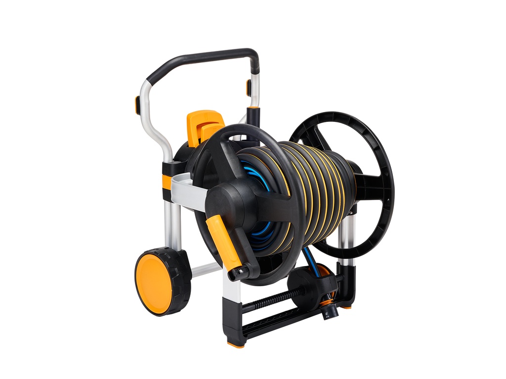 FISKARS Slanghaspel Manueel XL met wielen, inclusief 20 meter tuinslang