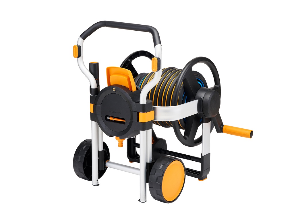 FISKARS Slanghaspel Manueel XL met wielen, inclusief 20 meter tuinslang