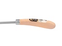 Aspergemes gesmeed 44 cm, met houten greep