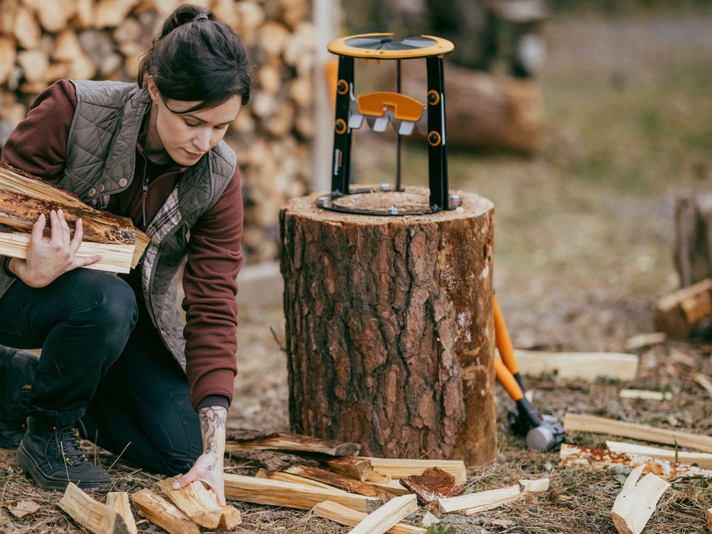 Houtklover FISKARS X-Serie L, tot ca. 120 mm, inclusief beschermhoes