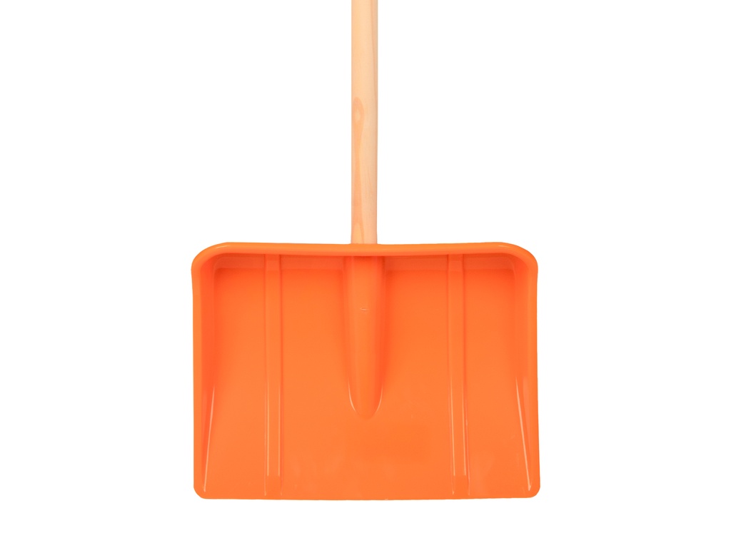 Kindersneeuwschuiver kunststof, oranje, met steel FSC 100%