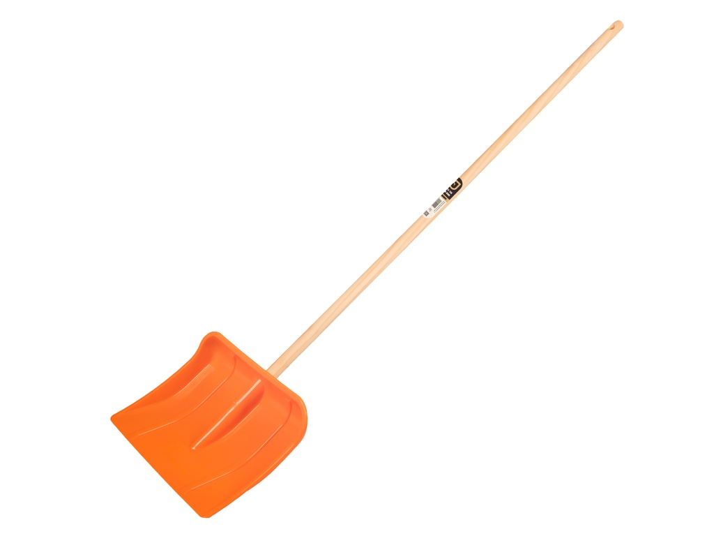 Kindersneeuwschuiver kunststof, oranje, met steel FSC 100%