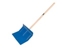Kindersneeuwschuiver metaal blauw, met beuken steel