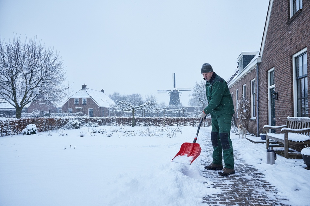 Sneeuwschuiver - Sneeuwschep SNOWER PROFI 50 cm, met ergonomische aluminium steel en D-greep