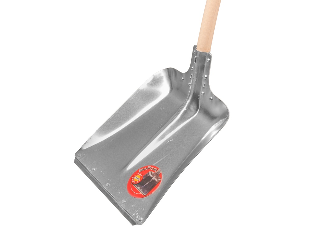 Ballastschop PROFI aluminium nr 9, Duits model, bladmaat 38 x 38 cm, met ATLAS YD-steel 110 cm