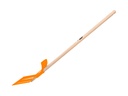 Kindersneeuwschuiver staal oranje, met beuken steel
