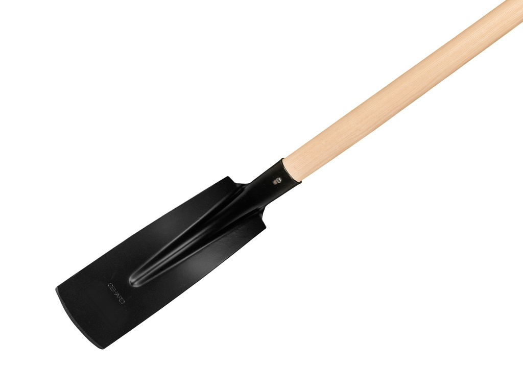 Kabelschop ATLAS 10 cm 3/4 zwart, recht met ATLAS schopsteel 110 cm