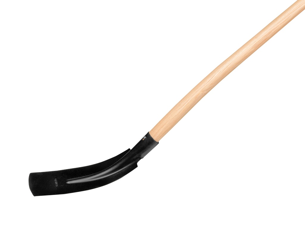 Kabelschop ATLAS 10 cm 3/4 zwart, recht met ATLAS schopsteel 110 cm