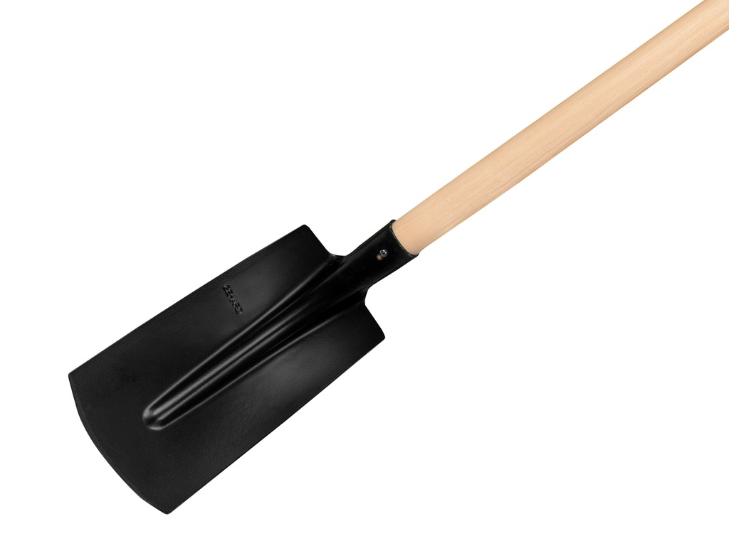 Kabelschop ATLAS 16 cm 3/4 zwart, recht met ATLAS schopsteel 110 cm