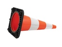 Pilon - Verkeerskegel LABORA 75cm PE, oranje met witte band, verzwaarde voet