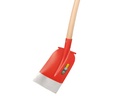 Betonschop ATLAS DIAMANT 1/2 0 rood, extra gehard, RONDE OPSTAP, met ATLAS schopsteel 100 cm gebogen