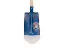 Kabelschop ATLAS DIAMANT 16 cm 3/4 blauw, onderkant spits, RONDE OPSTAP, met ATLAS batsesteel 130 cm