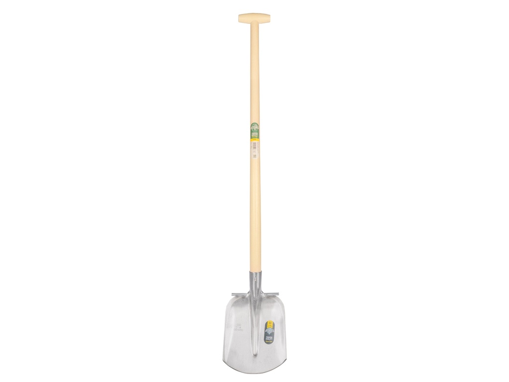 Steekbats ATLAS DIAMANT 1/4 000 gehard, gepolijst, RONDE OPSTAP, met ATLAS schopsteel 100 cm gebogen, FSC 100%