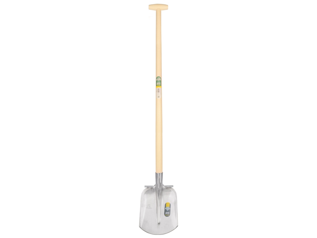 Steekbats ATLAS DIAMANT 1/4 000 gehard, gepolijst, RONDE OPSTAP, met ATLAS schopsteel 110 cm gebogen, FSC 100%