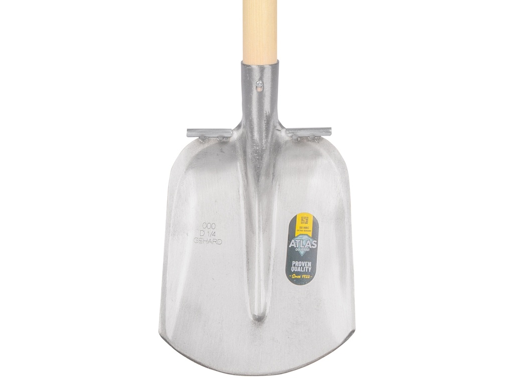 Steekbats ATLAS DIAMANT 1/4 000 gehard, gepolijst, RONDE OPSTAP, met ATLAS schopsteel 110 cm gebogen, FSC 100%