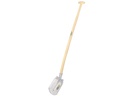 Steekbats ATLAS DIAMANT 1/4 000 gehard, gepolijst, RONDE OPSTAP, met ATLAS schopsteel 120 cm gebogen, FSC 100%