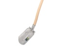 Steekbats ATLAS DIAMANT 1/4 000 gehard, gepolijst, RONDE OPSTAP, met Blijhamsteel 110 cm extra dubbel gebogen