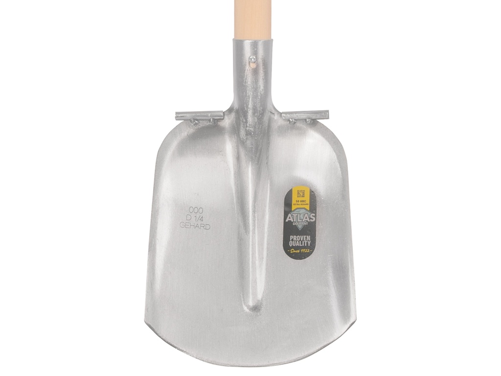 Steekbats ATLAS DIAMANT 1/4 000 gehard, gepolijst, RONDE OPSTAP, met Blijhamsteel 110 cm dubbel gebogen