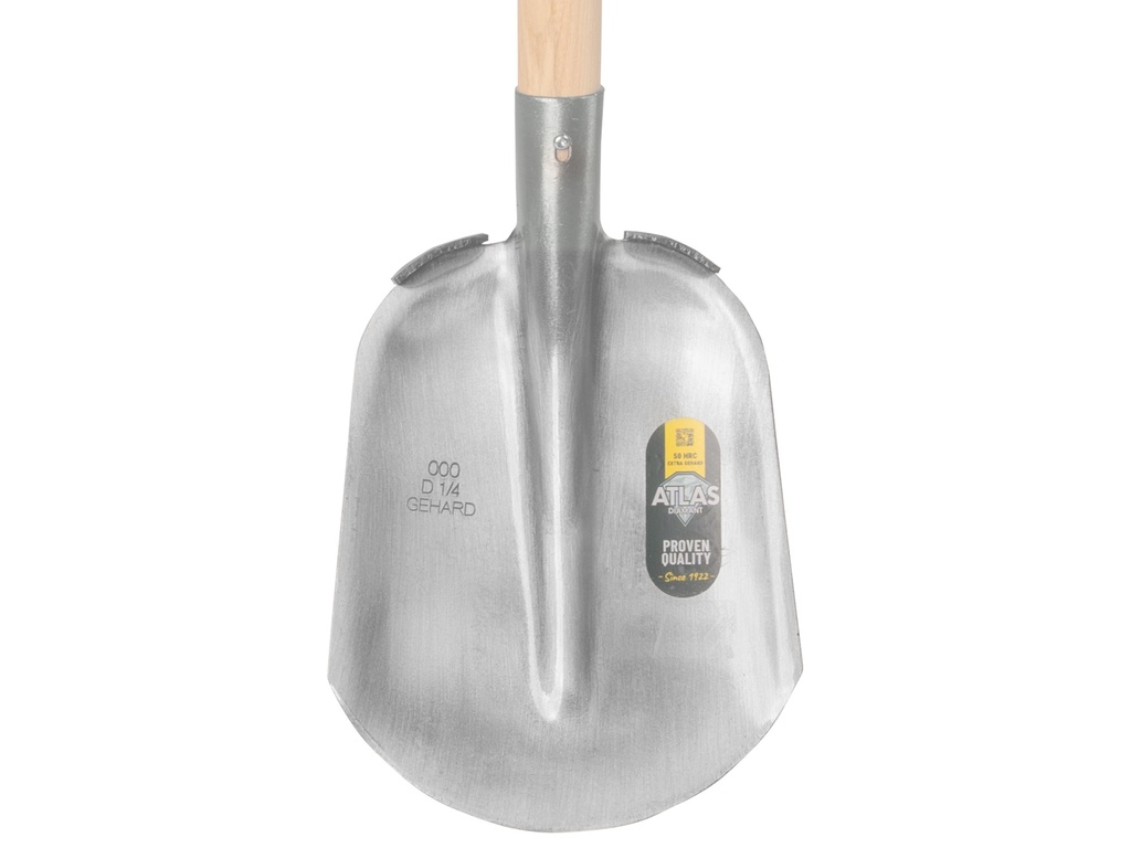 Steekbats ATLAS DIAMANT 1/4 000 gehard, gepolijst, PLATTE OPSTAP, met Blijhamsteel 110 cm extra dubbel gebogen