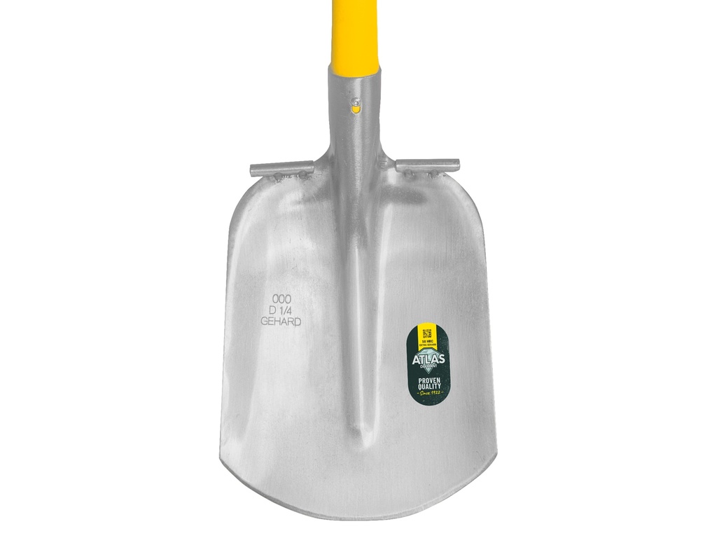 Steekbats ATLAS DIAMANT 1/4 000 gehard, gepolijst, RONDE OPSTAP, met FIBERGLAS schopsteel 95 cm