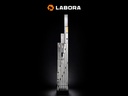 Waterpas LABORA Gold 180 cm, dikwandig aluminium, met 4 libellen en stelvoetjes